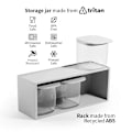 Miniatyrbild 4 av 6: Qualy Flat Top Storage Jar Drawer Rack Set