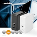 Miniatyrbillede 5 af 10: Nedis Quick Wall Charger - 65W - 2 x USB-C Output Black