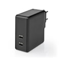 Pikkukuva 1 / 10: Nedis Quick Wall Charger - 65W - 2 x USB-C Output Musta