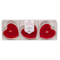 Miniatyrbild 3 av 6: Out of the Blue Candle in Heart Shaped Glass 3pcs. White