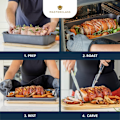 Miniatyrbild 5 av 5: MasterClass Roast &amp; Rest Set with Handles | Silicone | Wood | 2pcs.