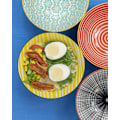 Miniatyrbillede 3 af 10: KitchenCraft Ceramic Cereal Bowl Mono Design - set 4 pcs
