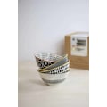 Miniatyrbillede 1 af 10: KitchenCraft Ceramic Cereal Bowl Mono Design - set 4 pcs