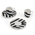 Miniatyrbillede 2 af 8: Mikasa Luxe Deco China Espresso Cups Set - 2pc  - Geometric Black/White