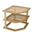 Miniatyrbillede 1 af 5: COPCO Bamboo 3-Tier Kitchen Corner Storage Shelf