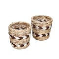 Miniatyrbillede 1 af 6: KitchenCraft Set of 2 Water Hyacinth Planters - Chevron