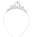 Miniatyrbilde 1 av 5: Jentetiaraer og kroner Sølv Prinsesse Tiara Rhinestone Bursdagsfest Krone Krystall Pynt Tiaraer Hodeplagg for Kvinner og Jenter,WZ-1512R