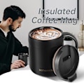 Miniatyrbild 2 av 5: Kaffe Mugg, 13 oz Isolerad Kaffe Mugg Med Läpp, Rostfritt Stål Kaffe Mugg Med Handtag, Återanvändbar Isolerad Mugg, Kaffe Tumbler, Tekoppar.(WZ1265