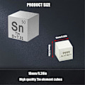 Miniatyrbilde 3 av 5: Tinn Element Sn Tetthetskube - Elementkolleksjon Periodisk System - Lab Eksperiment Material Diy Dis