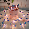 Miniatyrbillede 4 af 5: 4 stk. 1m 10 LED Butterfly Fairy Light Strings Garland Piger Butterfly Fødselsdagsfest Bryllup Hjem Børn