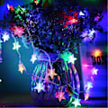 Miniatyrbilde 2 av 4: 10m 80 fargerike stjerneformede LED-lyssnor AA