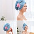 Miniatyrbillede 2 af 5: Dame Pige Håndklæder Badeværelse Mikrofiber Håndklæde Hurtig Tørring Hår Håndklæde Magisk Brusebad Cap Dame Turban Hoved Wrap