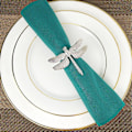 Miniatyrbillede 2 af 4: 12 stk. Libelle Servietring Diy Hotel Bryllup Banket Bord Display Metal Serviet Spænde - 6 stk. Guld