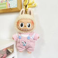 Miniatyrbild 1 av 2: [HH] Labubu Kläder Märkesdesign Kläder Labubu Kläder Väska Skor Utsmyckning Dekorationer Förklädnad Pink bear overalls