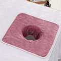Pikkukuva 1 / 2: /HH/35*35cm Kauneussalonki SPA Hierontapöytä Lauta Kasvopyyhe reiällä Violetti one size
