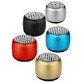 Miniatyrbild 2 av 5: IPX5 Vattentät Mini Bärbar Bluetooth Högtalare Metall Hifi TWS Interkoppling Super Liten Stål Stereo Trådlös Högtalare