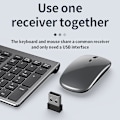 Pikkukuva 4 / 5: Ohut ladattava espanjan/heprean Bluetooth-näppäimistö ja hiirisetti kannettavalle tietokoneelle 2.4G USB langaton näppäimistö ja hiiriyhdistelmä koreaksi