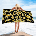 Miniatyrbillede 2 af 5: Avanceret Luksus Europæisk Design Mikrofiber Absorberende Strandhåndklæder til Mænd Kvinder Hjem/Hotel Badehåndklæder Strandhåndklæde