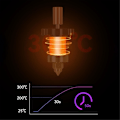 Miniatyrbillede 4 af 5: Opdateret Hotend Kit Til K1 Hotend Til K1/k1 Max Keramisk Varmeblok Kit Ekstruder Til K1 3d Printer