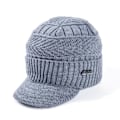Miniatyrbillede 2 af 2: /HA/Unisex Varma Vinterhuer Stilfulde Med Foret Blød Hue Med Skygge Tykke Vinterstrikkede Huer Til Mænd & Kvinder Dropshipping Sort 56-60