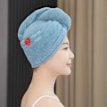 Pikkukuva 1 / 5: Pehmeä mikrokuitu sametti Lady Quick Drying Hat 1PC mikrokuitu kylpyhuone pyyhe hiukset kuiva hattu kylpy suihku hattu työkalu Cap Wrap Head pyyhe