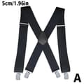 Miniatyrbillede 1 af 5: Sorte justerbare seler til herre- og unisexbukser - Elastisk sort one-size