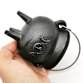 Miniatyrbillede 3 af 5: 1 stk. Jern Gryde Med Låg Håndtag Månefase Heks Gryde Røgelse Brændende Gryde Til Besværgelser Smudging Rit