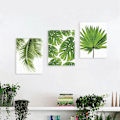 Miniatyrbild 1 av 5: Wekity Botaniska Väggkonst Tryck Set om 3 Tropiska Löv Canvas Dekor Växtblad Boho Väggdekor Bilder Gröna Boho Posters Konst Set Sovrumsdekorati
