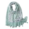 Miniatyrbilde 1 av 3: Kvinners Boho-skjerf, lett floralt trykt skjerf, høst/vinter mote frynseskjerf, sjal, bursdagsgave, julegave-SL2003-006
