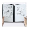 Miniatyrbillede 5 af 5: Viskelæder Lille Hvid Tavle A5 Notesbog Læder Bærbar Kladde Bog Skrivetavle Skrivebord Notesblok Lea