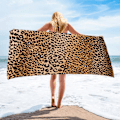 Miniatyrbillede 3 af 3: Mikrofiber Ko Print Strandhåndklæder, Hurtigtørrende Animal Ko Badehåndklæde Stor, Absorberende Håndklæde til Rejser, Svømning, 30 x 59 Tommer