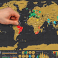 Pikkukuva 2 / 2: /HH/Raaputuskartta / Scratch Map / Maailmankartta - 82 x 59 cm Kulta Gold