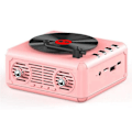 Miniatyrbillede 2 af 5: Retro Højttaler Bærbar Bluetooth Højttaler Subwoofer Lydboks Til Kontor Udendørs Hjem Afspiller Pink