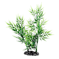 Miniatyrbilde 2 av 5: 3x Grønne bambusbladformede dekorative kunstige planter til akvarium