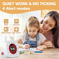 Miniatyrbillede 4 af 5: Visuel timer til børn, digital timer med 60-minutters nedtælling, lydløs timer til skrivebordstimer ur til