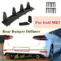 Miniatyrbilde 2 av 5: Bilstøtfangerleppe Diffuser Spoiler Splitter for Golf 7