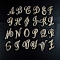 Miniatyrbild 4 av 4: Brev Brosch Pins Initial Rhinestone Brosch för Kvinnor Hantverk Guld A-Z,WZ-1194R