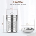 Miniatyrbillede 2 af 4: /HA/Te-automat til løs te, (2 poser) 18/8 tefilter i rustfrit stål, superfin te-automat til brygning af te, krydderier og urter