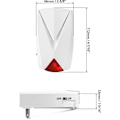 Miniatyrbilde 2 av 4: 2-pakning, strømbruddalarm, 118 Db høy sirene med LED-lys, 110v til 220v, av/på-varsel