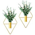 Miniatyrbild 3 av 5: Romboid geometrisk väggkruka hängande vas elegant hållbar vägg växt hållare hängande planteringsmaskiner järn