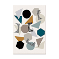 Miniatyrbillede 5 af 5: Wekity 3D geometrisk patchwork vægkunst lærredstryk plakat, enkel abstrakt kunst tegning indretning til hjemmet stue soveværelse kontor og børneværelse