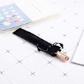 Miniatyrbillede 5 af 5: 200 stk. sort fløjls pen pung ærmeholder enkelt pen taske etui blyant taske