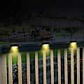 Miniatyrbild 3 av 5: Solcellslampor för utomhusbruk, vattentäta LED-solcellslampor för utomhustrappa, trappsteg, staket, gårdar, gårdar och gångar, 6-pack, B