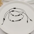 Miniatyrbilde 3 av 5: Morse-kode armbånd for menn og kvinner - Håndlagde bestevenn-vennskapsforhold matchende par armbånd - Hemmelig melding smykker
