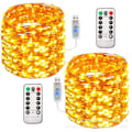 Miniatyrbild 1 av 5: [2-pack] Fe-ljusslingor, 300 LED 30M 8 lägen USB-drivna lampor Vattentäta ljusslingor med fjärrkontrolltimer för sovrum, fest, bröllop