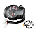 Miniatyrbild 3 av 5: Universal LCD Digital Motorcykel Mätare Hastighetsmätare Instrument För Justerbar Max 299km/h 7 Färg