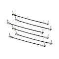 Miniatyrbilde 5 av 5: 6-pakning 12-tommers gitarpatchkabler, akustiske instrumentgitar kabler, Duckhead-effektkabler