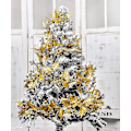 Miniatyrbillede 3 af 5: Guld Bær Juleguirlande, 175cm Fleksibel Kunstig Bærguirlande Med Guld Glitter Bær Og Kristtjørn Blade Til Vinter Jul Ferie Nytår F
