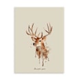 Miniatyrbillede 2 af 3: Wekity Triple Elk Wall Art Canvas Print Poster, Enkel Fashion Akvarel Kunstmaleri Dekoration til Hjem Stue Soveværelse Kontor (Sæt med 3 Uindrammet, 8'