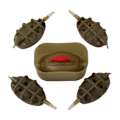 Miniatyrbilde 1 av 5: Inline Method Feeder Set for Karpefiske - 4 Inline Method Feedere med 1 Gummiform
